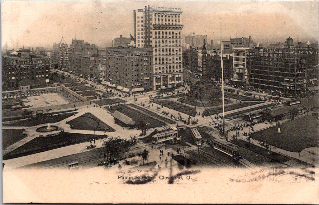 OH, CLEVELAND - Public Square - May Co, building being built - 800969