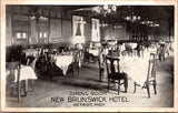 MI, DETROIT - New Brunswick Hotel dining room with rates postcard - A06157