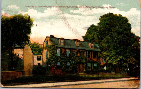 MA, ROXBURY - Seige of Bostony Headquarter building postcard - A06161