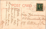 MI, MACKINAC ISLAND - Old Block House and village below postcard - A05193
