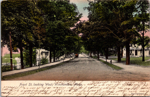 MA, Winchendon - Front St looking west - 1907 postcard - A06433