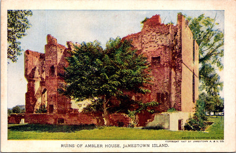 VA, Jamestown - Exposition - Ambler House ruins - Official Souvenir - A06691