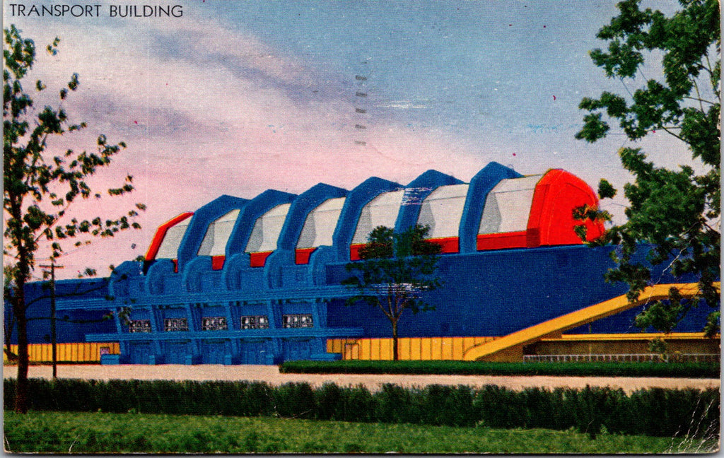 IL, CHICAGO - Century of Progress Worlds Fair - Transport Bldg postcard - A06694