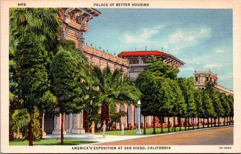 CA, San Diego - American Exposition - Palace of Better Housing postcard - A06789