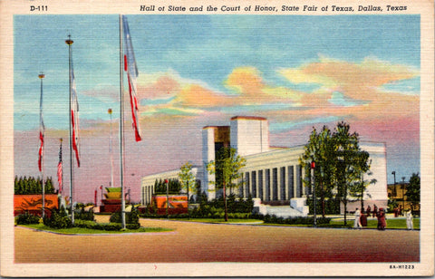 TX, Dallas - State Fair, Hall of State, Court of Honor - 1957 postcard - A06791