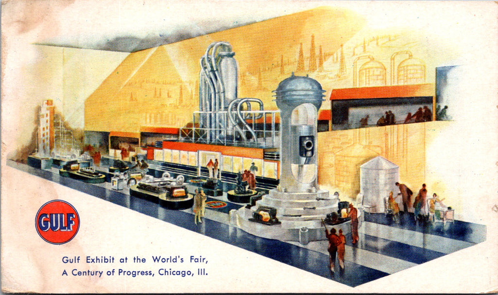 IL, Chicago - Century of Progress Worlds Fair, Gulf Exhibit postcard - A06792