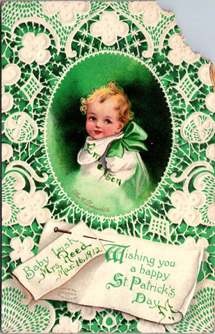 St Patrick - St Patricks Day - Baby Irish - Clapsaddle postcard - A06956