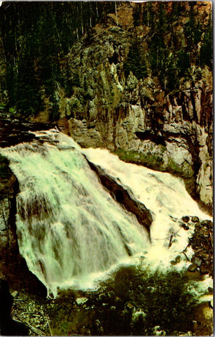 WY, YELLOWSTONE - Gibbon Falls, Yellowstone Park postcard - A07311
