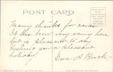 MA, WEST BRIDGEWATER - Pratts Bridge, man in canoe postcard - A09070