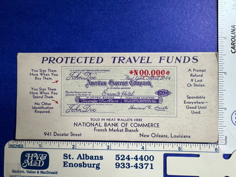 LA, NEW ORLEANS - National Bank of Commerce advertising blotter - A12107