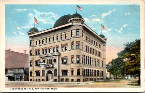 MI, Port Huron - MacCabees Temple postcard - A12495