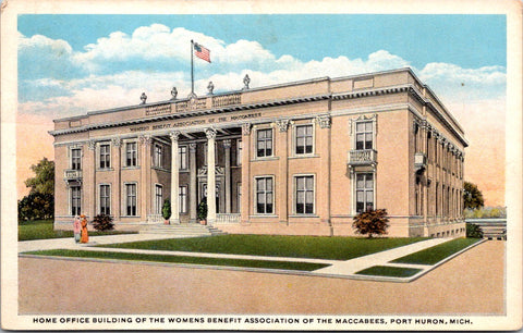 MI, Port Huron - Womens Benefit Assoc of MacCabees building postcard - A12500