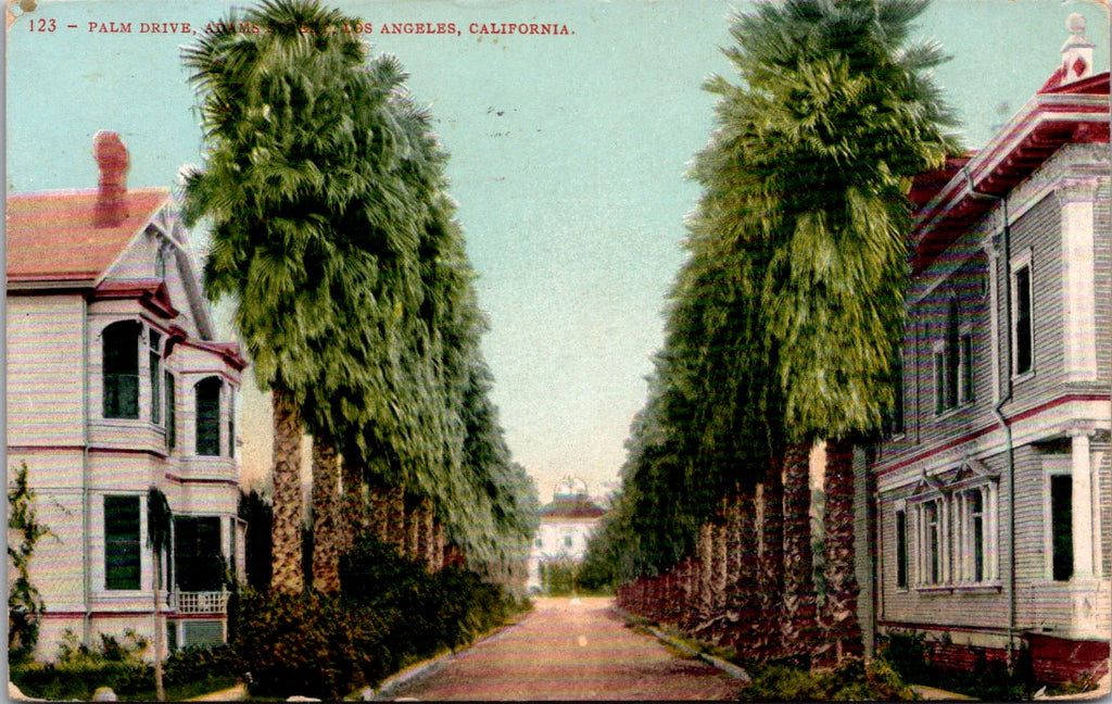 CA, LOS ANGELES - Adams Street - Edward H Mitchell postcard - A12588