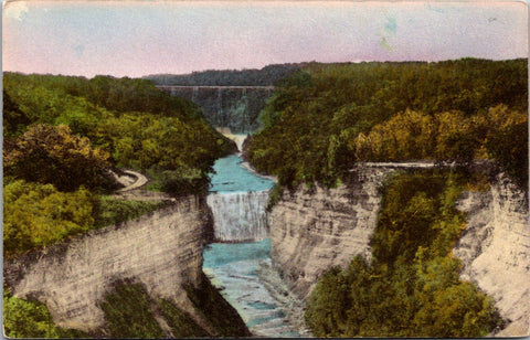 NY, CASTILE - Letchworth State Park - Middle Falls postcard - A17058