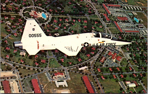 Military - US Air Force Jet #00555 on tail - vintage postcard - A17189