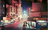 Foreign postcard - ESCOLTA, Philippines - at night with signs - A17193