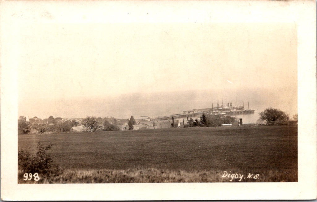 Canada - DIGBY, NS - few buildings, water, SS Prince Arthur RPPC - A17248