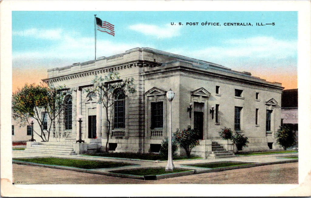 IL, CENTRALIA - Post Office, PO - closup postcard - A17293