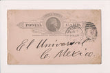 TX, SAN ANTONIO - El Heraldo on back - 1891 Postal Card (original SOLD) A19077