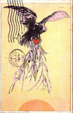 Animal - Bird Birds Eagle with stalks of corn, cobs in its talons postcard - A19