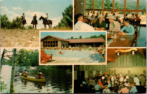 NY, LAKE LUZERNE - Hidden Valley Dude Ranch postcard - A19322