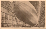 Zeppelin postcard - Unidentified airship in a hanger close up - A19351