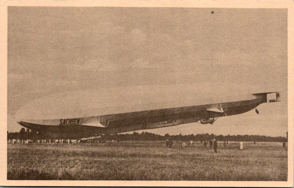 Zeppelin postcard - SACHSEN close up - A19356