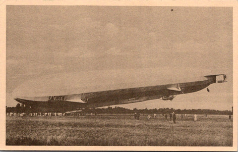 Zeppelin postcard - SACHSEN close up - A19356