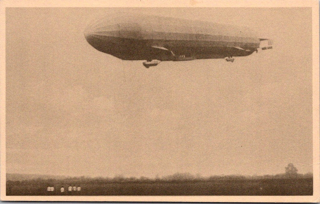 Zeppelin postcard - a flying zeppelin, but not identified close up - A19358