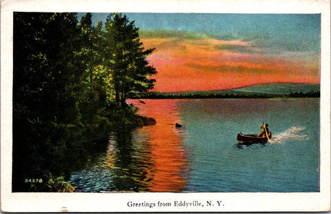 NY, Eddyville - Greetings from  - 1933 postcard - A19439