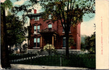 NY, HERKIMER - Public Library, wrought iron fence postcard - A19440