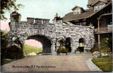 NY, MOHONK LAKE - Port Cochere closeup entrance and house postcard - A19441