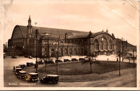 Foreign postcard - BREMEN, Germany - Central Station RPPC - A19522