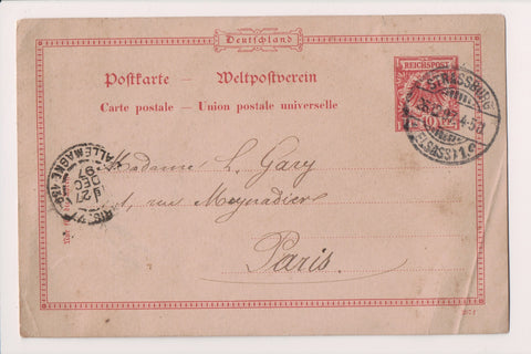 Foreign postcard - STRASSBURG, Germany old 1897 Post Card - A19606