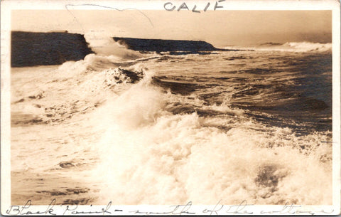 CA, BLACK POINT - ocean and land - 1920 RPPC postcard - B04301