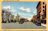 CA, SANTA ROSA - Fourth Street scene - linen postcard - B05048