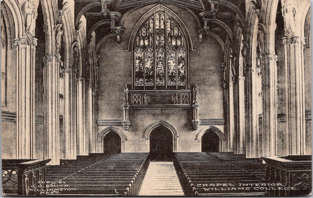 MA, Williamstown - Williams College Chapel interior, flag killer - B05225