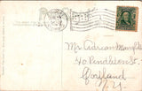OH, Findlay - High School - 1907 Flag postmark postcard - B06468