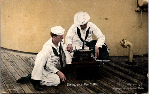 MISC - Military Men in uniform -  Navy guys, sewing machine -  B10001