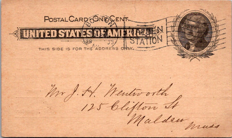 MA, MALDEN - Malden Lodge No 352, K of H - Assessment postcard - B10197