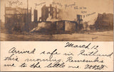 VT, RUTLAND  - Feb 18, 1906 Fire, mailed Mar 12 - Aftermath RPPC - B11135
