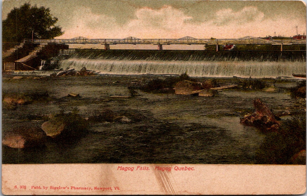 Canada - MAGOG, QC - Magog Falls, bridge postcard - B11239