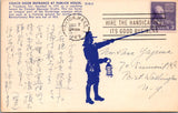 MA, Sturbridge - Publick House, man carrying suitcase postcard - B11372