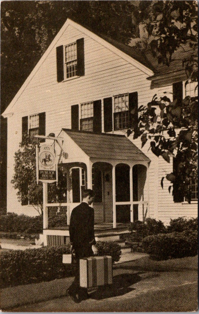 MA, STURBRIDGE - Publick House, man carrying suitcase (original SOLD) B11372