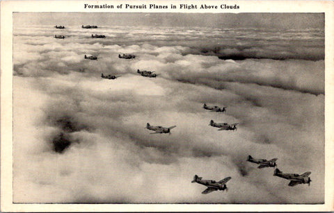 Military - PURSUIT PLANES in formation postcard - B17200