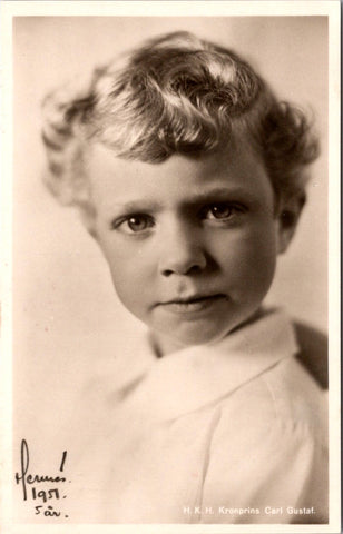 People - Child - HKH Kronprins Carl Gustaf - Hermes RPPC - BP0038