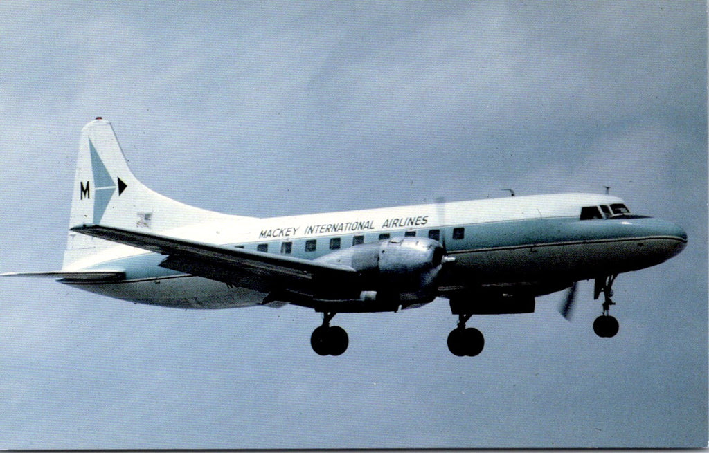 Plane postcard - MACKEY International Airlines, Convair CV-340 - BP0090