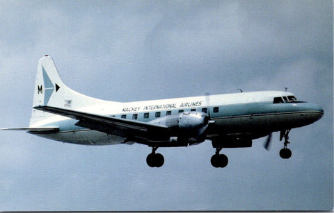 Plane postcard - MACKEY International Airlines, Convair CV-340 - BP0090