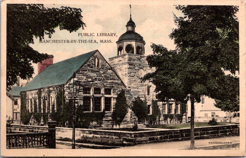 MA, Manchester by the Sea - Public Library - 1917 postcard - C06067