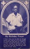 Black Americana - Vintage African American postcard - Birthday Prayer - C06246